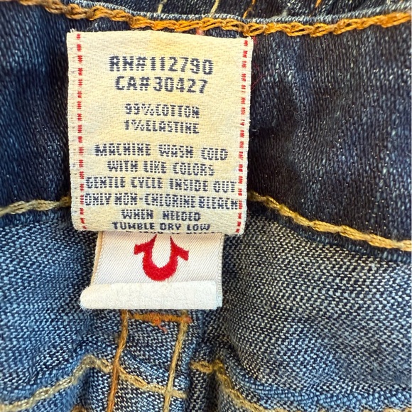 True Religion Dark Wash Billy Flap Pocket Jeans Size 26 - Picture 4 of 12